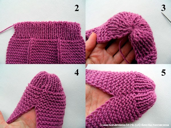 Knitted Slippers Lilac 02  