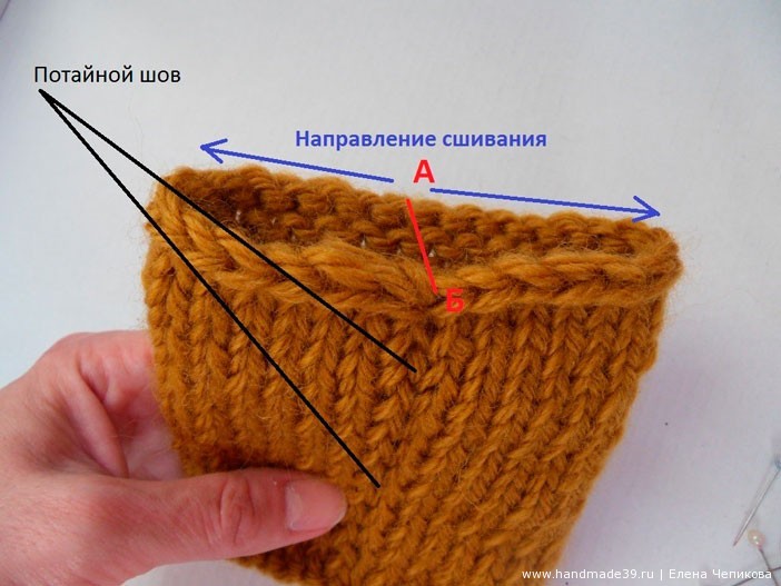 Важный момент! Обратите внимание на то, как нужно вводить иглу при потайном шве. 