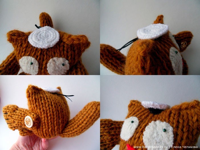 Декоративная деталь – бескозырка. Получился кот-морячок.